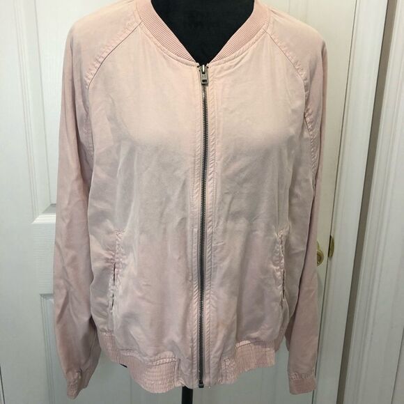 American Eagle pink zip front lightweight jacket - Picture 1 of 12